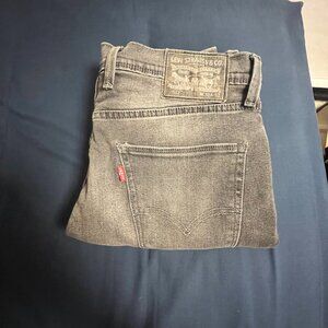 Levi's 512 Classic Stonewashed Grey Black Denim Jeans - W30 L32 Slim Taper Jeans